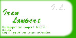 iren lampert business card